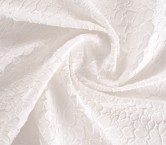 Jacquard cloquÉ flores pl blanco