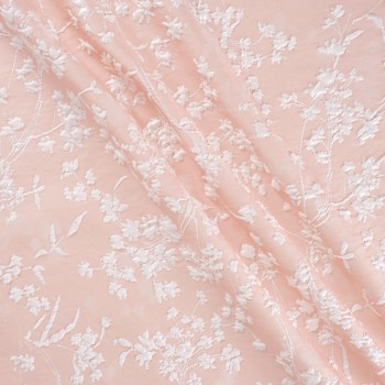 Jacquard floral lamÉ rosa