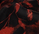 Jacquard fil coupÈ rojo negro