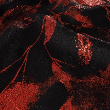 Jacquard fil coupÈ rojo negro