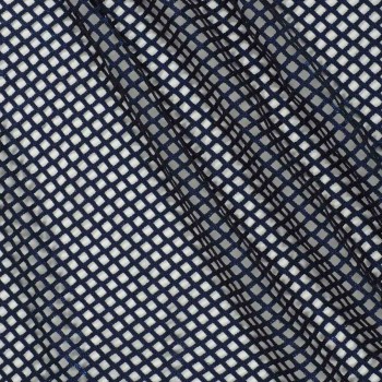 Micro sequins net navy