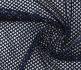 Micro sequins net navy