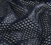 Micro sequins net navy