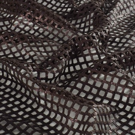 Micro sequins net brown