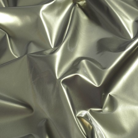 Metallic latex knit gold