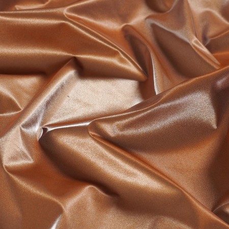 Metallic latex knit copper