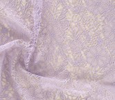 Lilac floral guipure textured