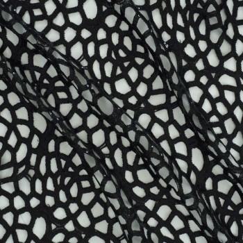 Black organic sequin net