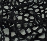 Black organic sequin net