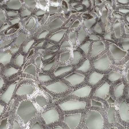 Old gold organic sequin net