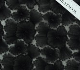 Black macro tulle flowers