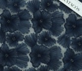 Navy macro tulle flowers