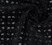 Black geometric chiffon ribbon