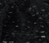 Black geometric chiffon ribbon