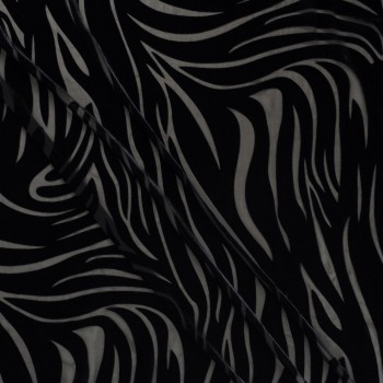 Zebra velvet devoreÉ negro