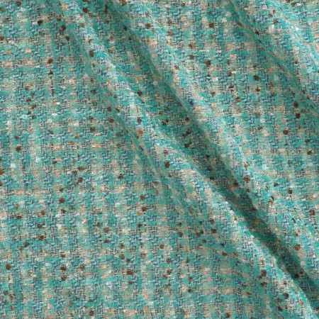 Turquoise tweed with sequins