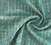 Turquoise tweed with sequins