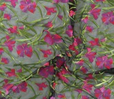 Fuxia embroidered floral branc