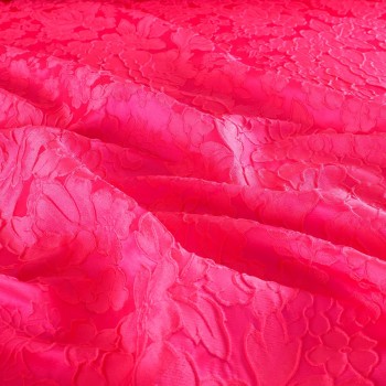 Jacquard cloquÉ flor fuxia