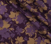 Violet jacquard mikado flowers