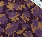 Violet jacquard mikado flowers