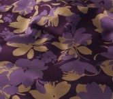 Violet jacquard mikado flowers