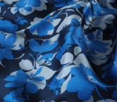 Jacquard mikado flores azul