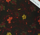 Jacquard floral rojo marron