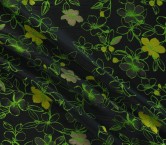 Green jacquard floral