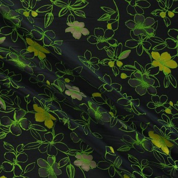 Jacquard floral verde