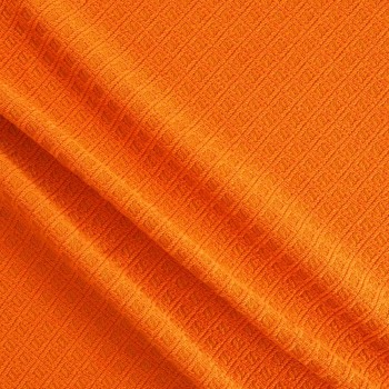 Jacquard geometrico lana naranja