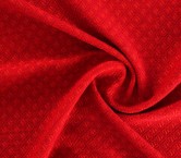 Red geometric jacquard wool