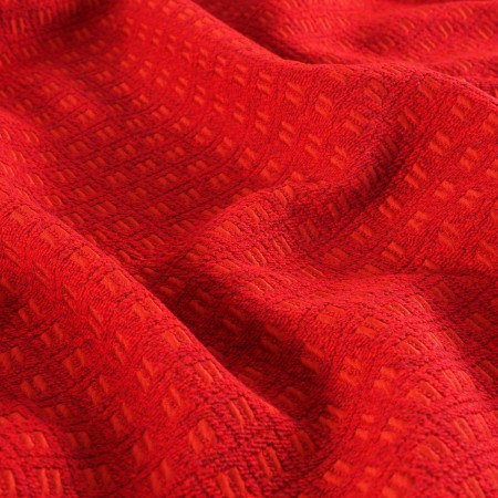 Jacquard geometrico lana rojo