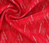 Jacquard lana lamÉ rojo