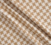 White beige geometric jacquard