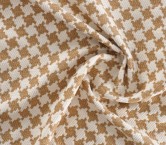 Jacquard pata de gallo blanco beige