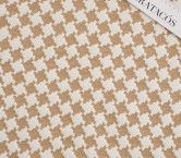 White beige geometric jacquard