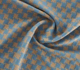 Blue geometric jacquard