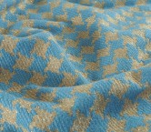 Blue geometric jacquard