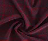 Jacquard cuadro lana rojo