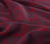 Jacquard cuadro lana rojo