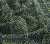 Jacquard cuadro lana verde