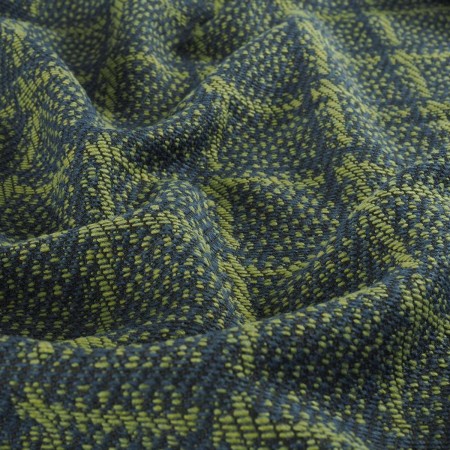 Jacquard cuadro lana verde