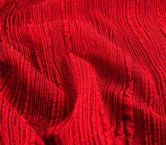 Red pleated jacquard