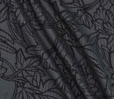 Jacquard flor lame negro oro