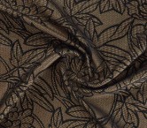 Black gold jacquard flower lam