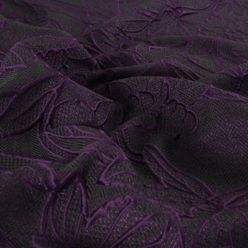 Jacquard flor lame violeta