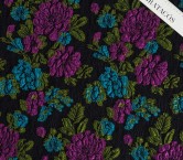 Jacq. fil coupÉ cloquÉ floral violeta turquesa