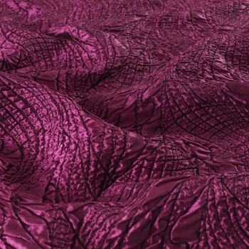 Jacquard cloquÉ geomÉtrico magenta