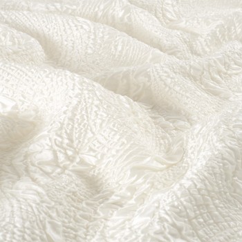 Jacquard cloquÉ geomÉtrico blanco